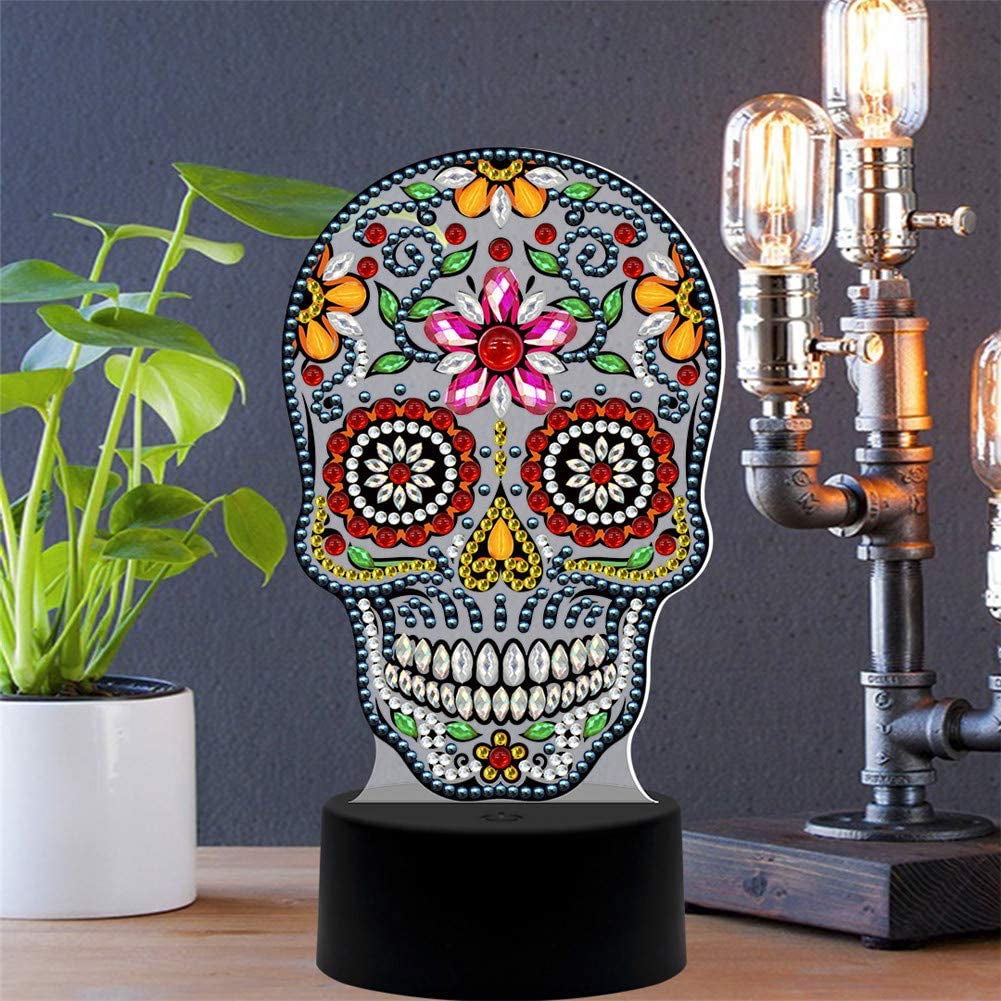 Diamond Painting Night Lamp Lamp Card DIY Decorative Painting Night Lamp Bedroom Lighting Night Lamp DIY Diamond Painting Lamp with LED Lamp Child Night Lamp Bedside Night Lamp Home Decoration Lamp