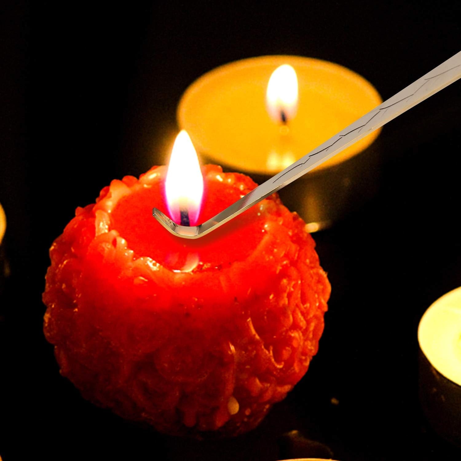 3 in 1 Candle Accessory Set - Candle Wick Trimmer, Candle Wick Cutter, Candle Snuffer Extinguisher, Candle Wick Dipper with Gift Package for Candle Lovers (Champagne Gold)